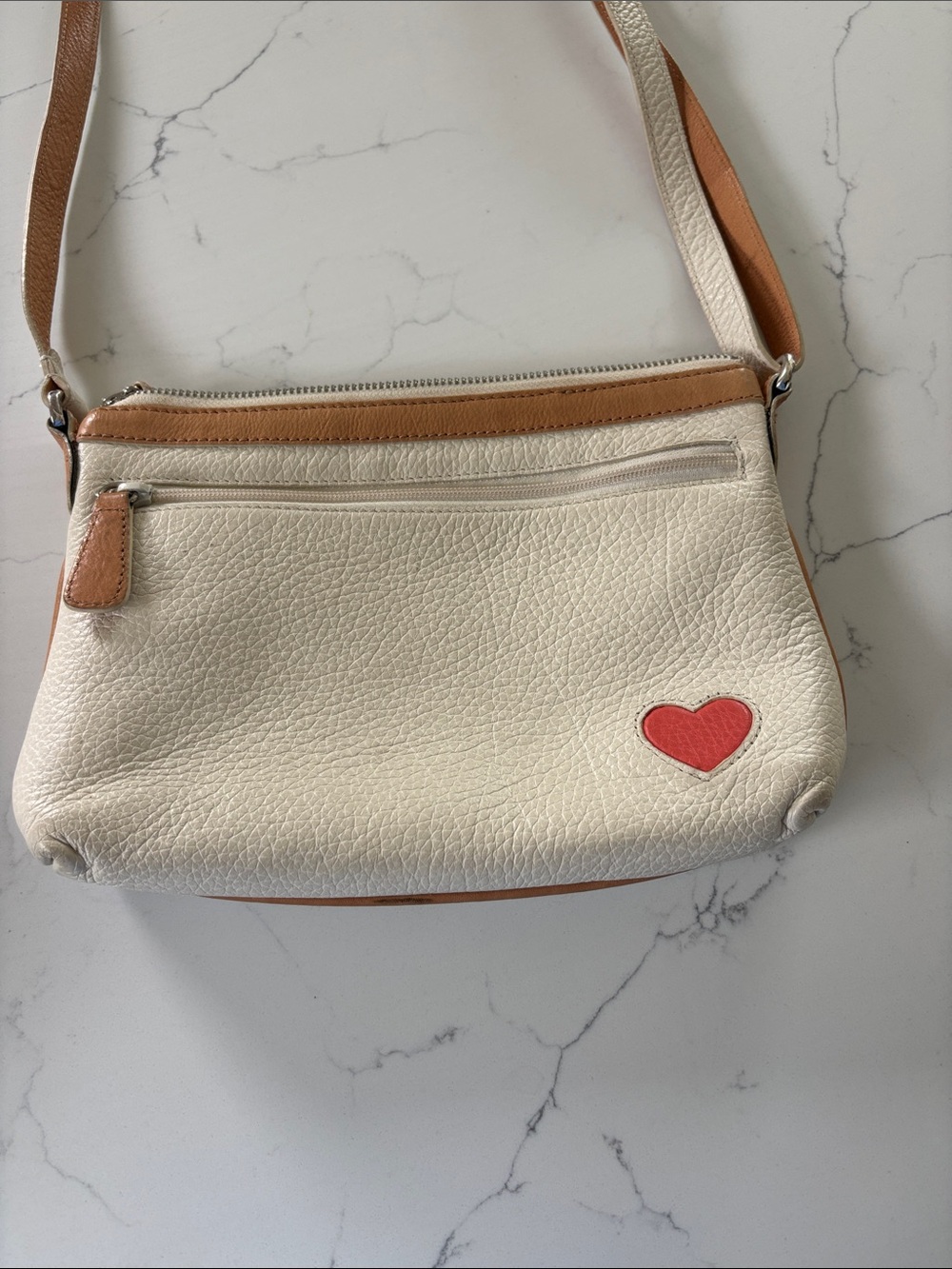 Brighton Heart Patch Crossbody Bag - Cream - Picture 5 of 9